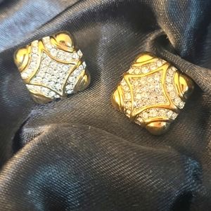 Swarovski square diamond earrings